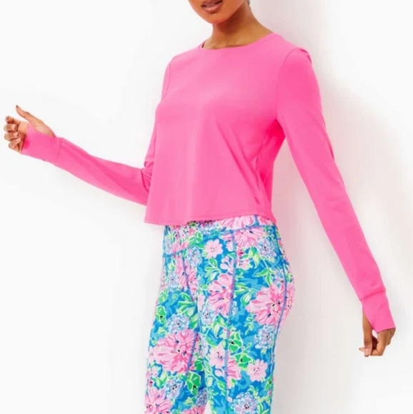 Lilly Pulitzer Tops - Luxletic Active Tee Sz M Roxie Pink